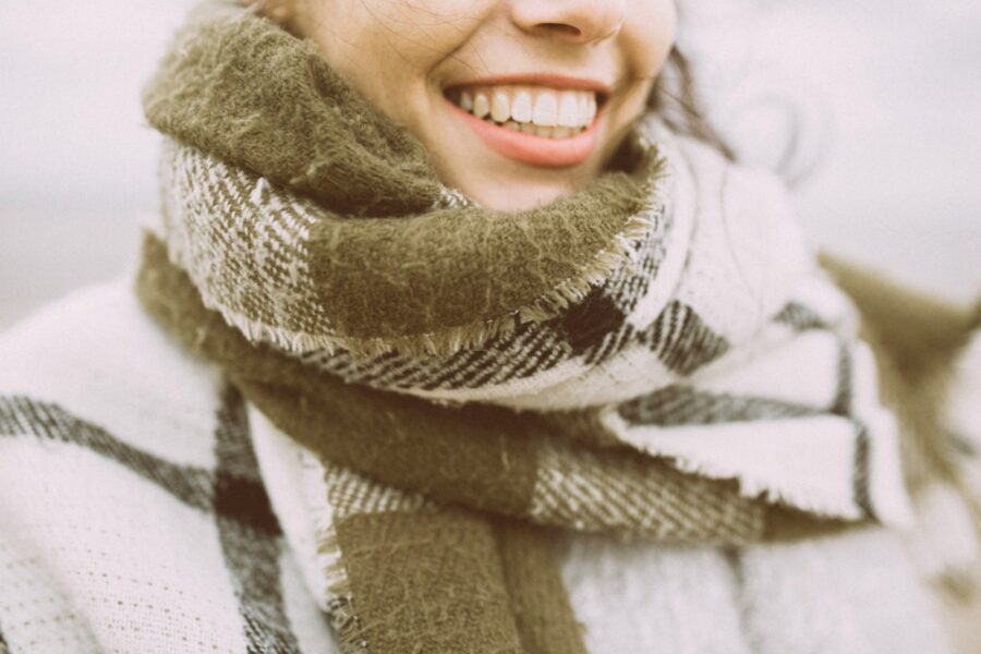 Winter makeup woman