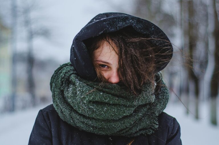 Winter makeup woman