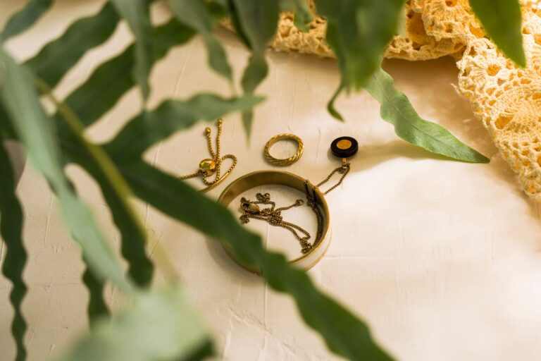 Jewelry flatlay rings