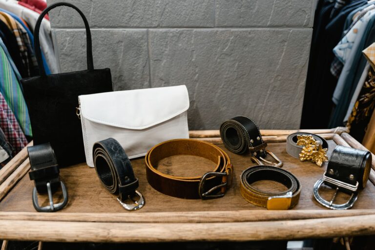 Neatly organised handbag