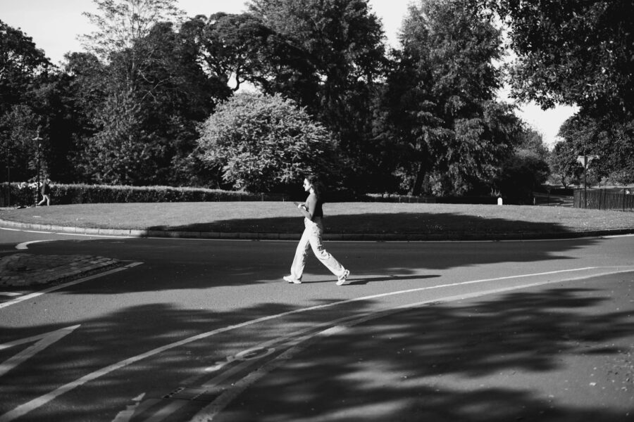 Person walking city