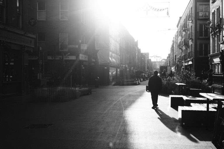 Person walking city
