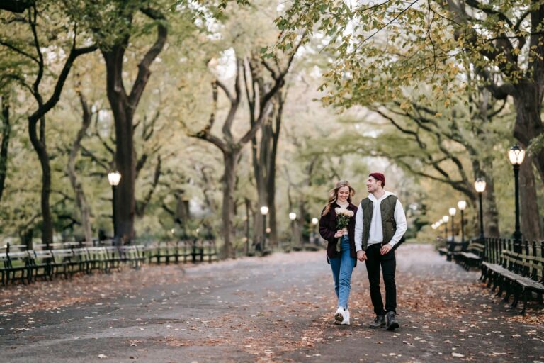 Couple walking together