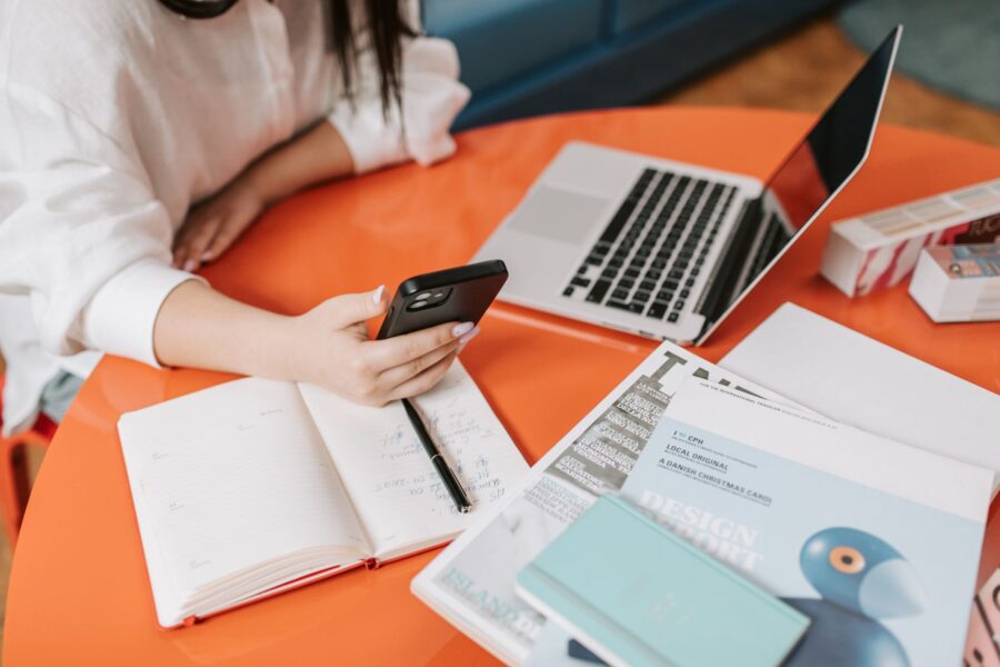 Person working desk