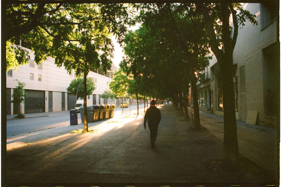Person walking alone