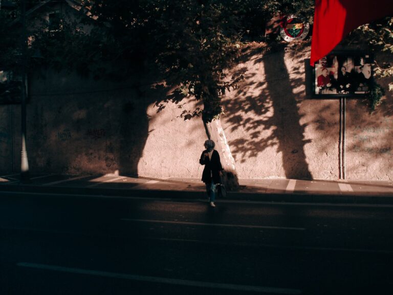 Person walking alone