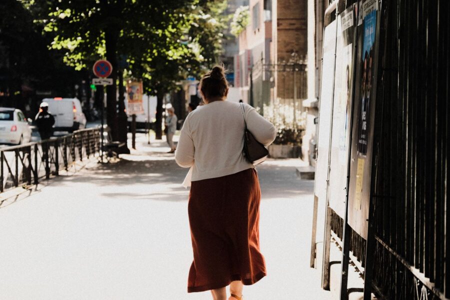 Person walking city