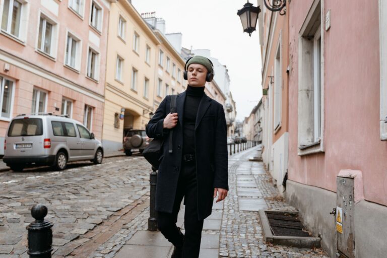 Person walking city