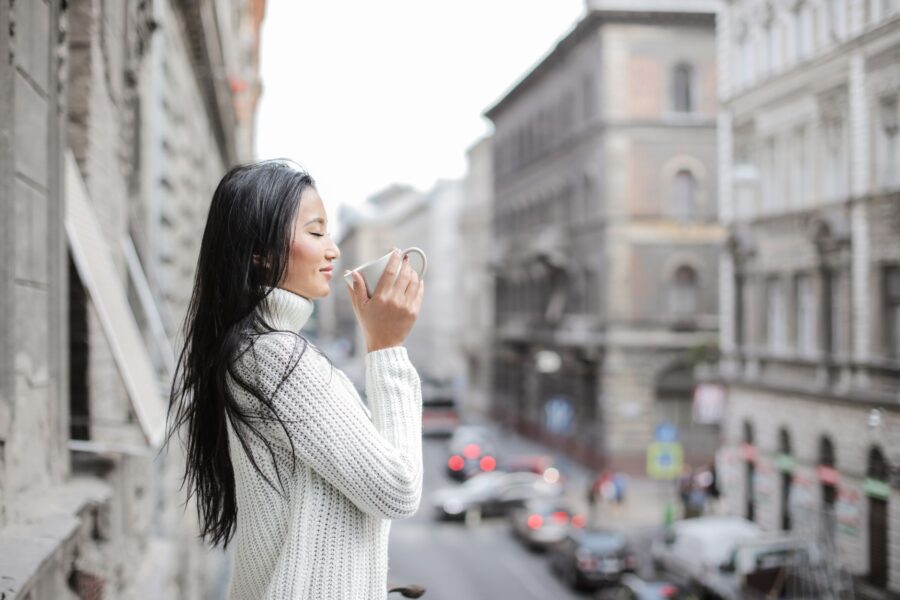 City balcony coffee
