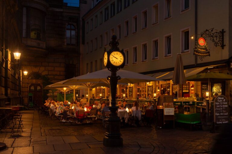 Evening city street