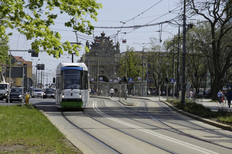 Tram stop european