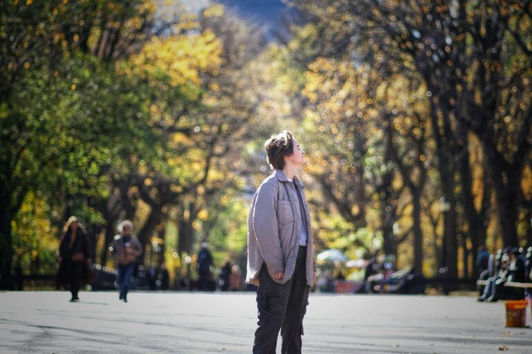 Person walking outside