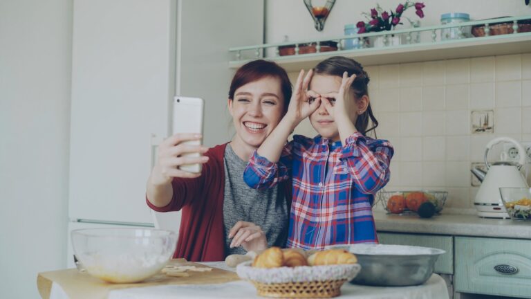 Siblings video call
