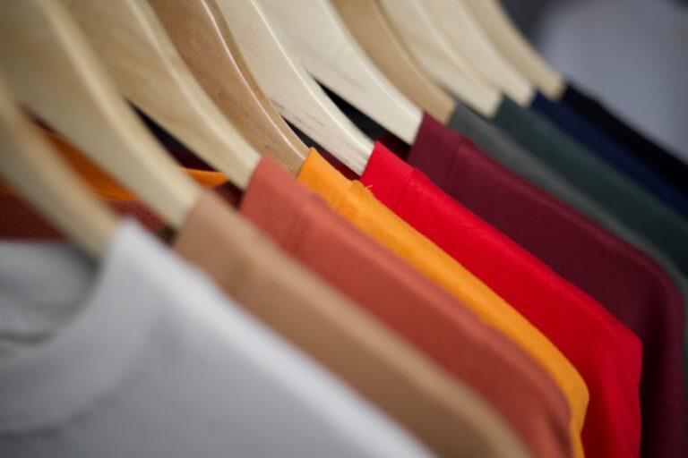 Flatlay colorful clothes