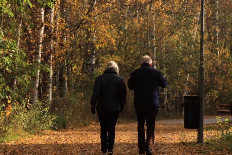 Couple walking together