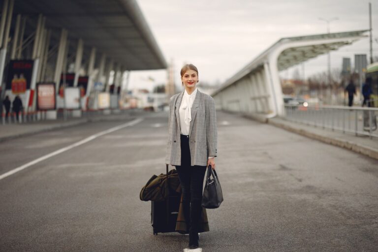 Traveler carry walking