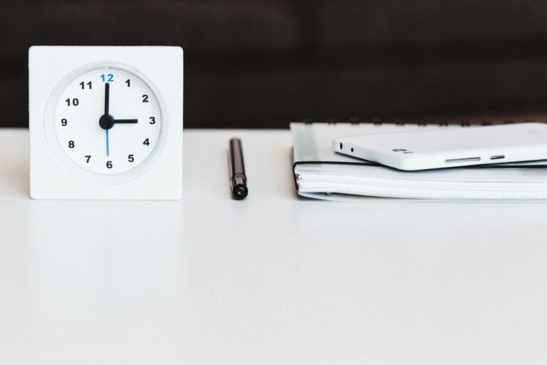 Closeup notebook timer