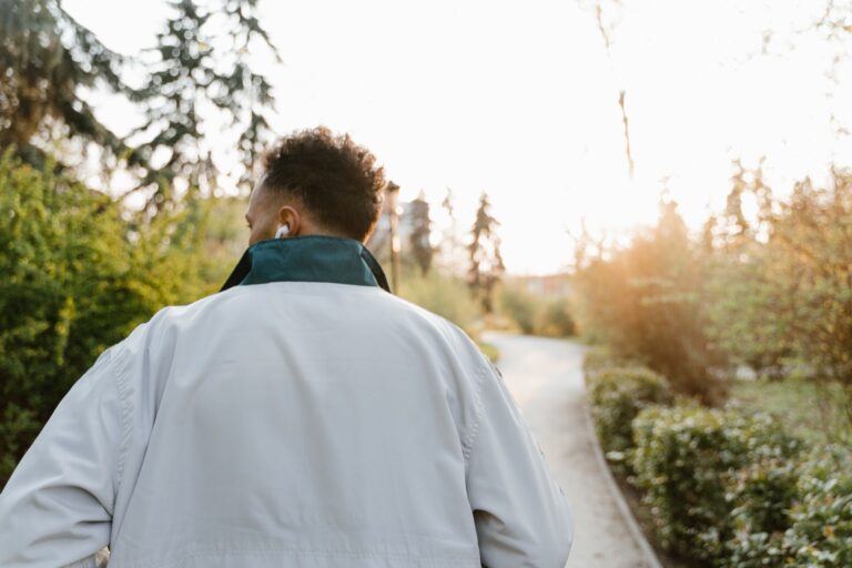 Man walking alone