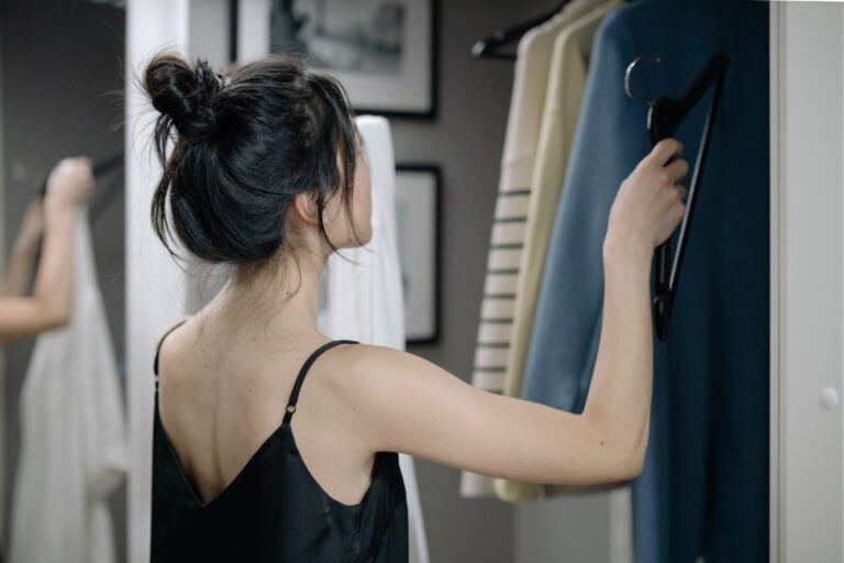 Woman choosing clothes