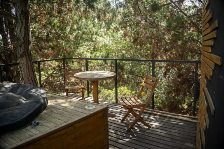 Outdoor balcony wooden