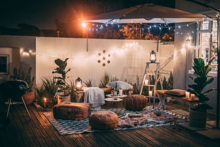 Cozy balcony seating