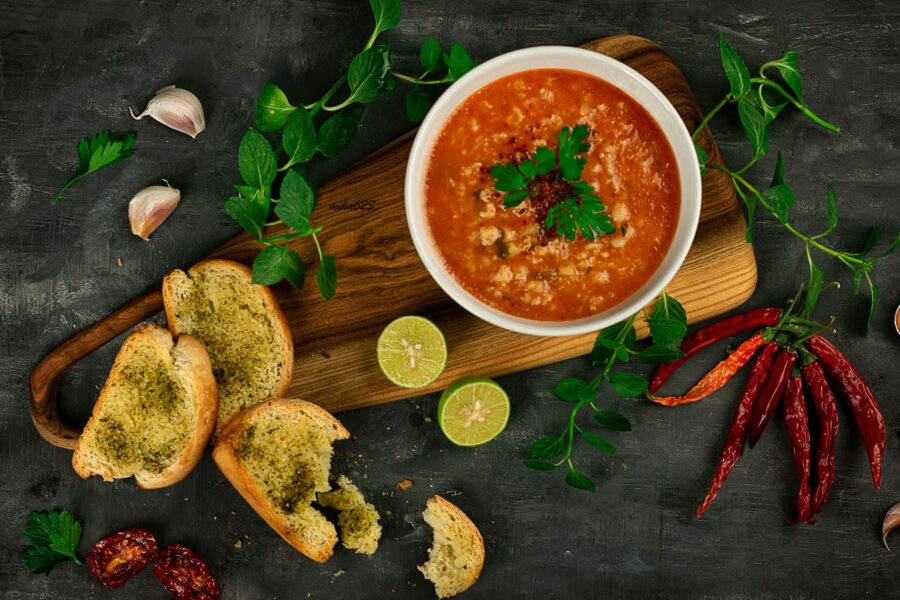 Cooked beans wooden