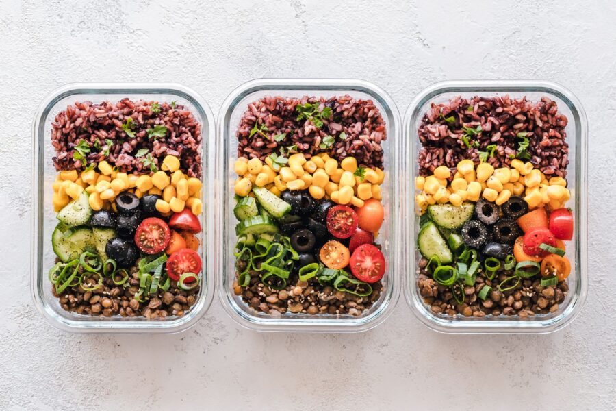 Lunchbox salad glass