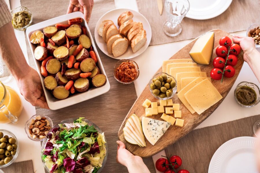 Snack platter vegetables
