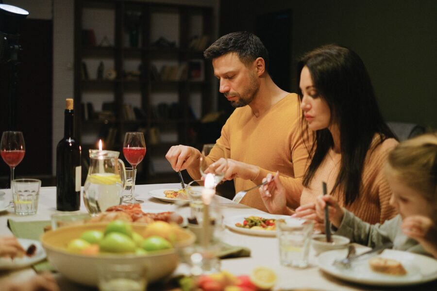 Family dinner table