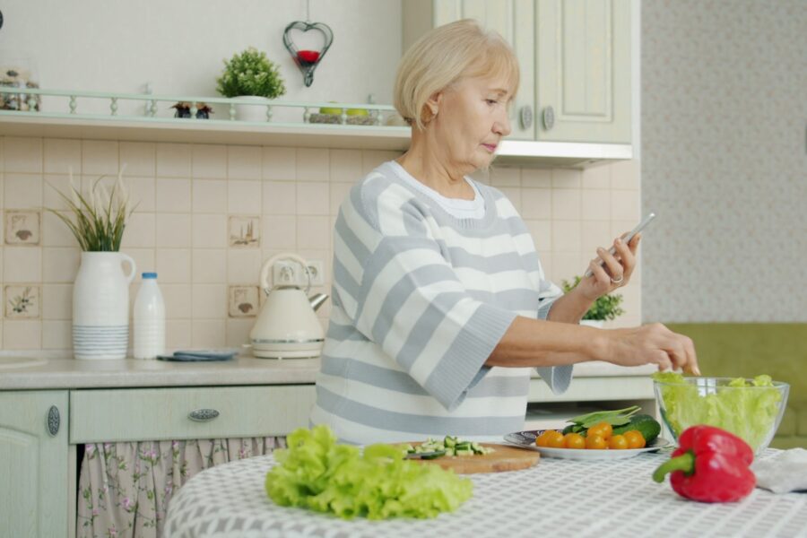 Woman preparing healthy