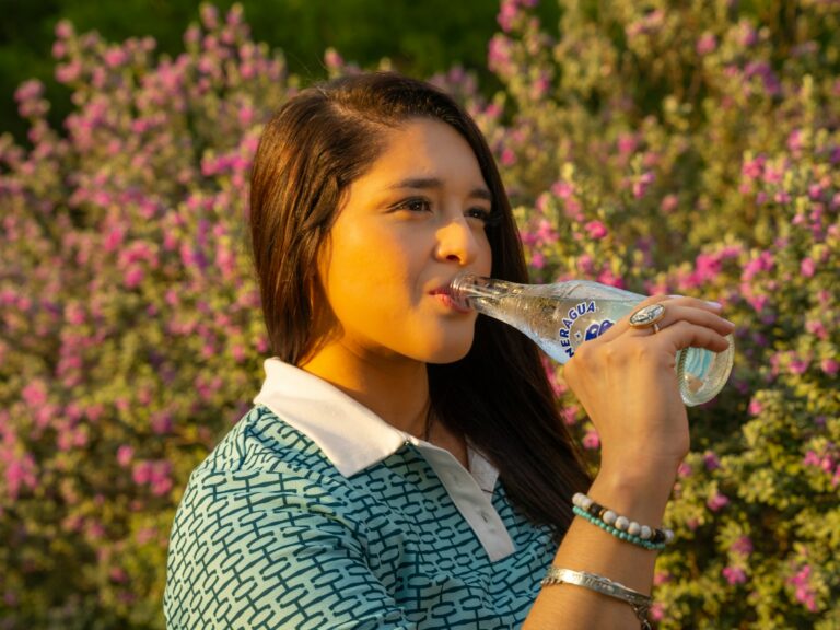 Woman drinking water