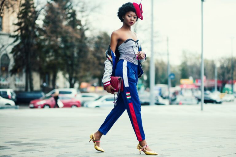 Woman wearing loafers