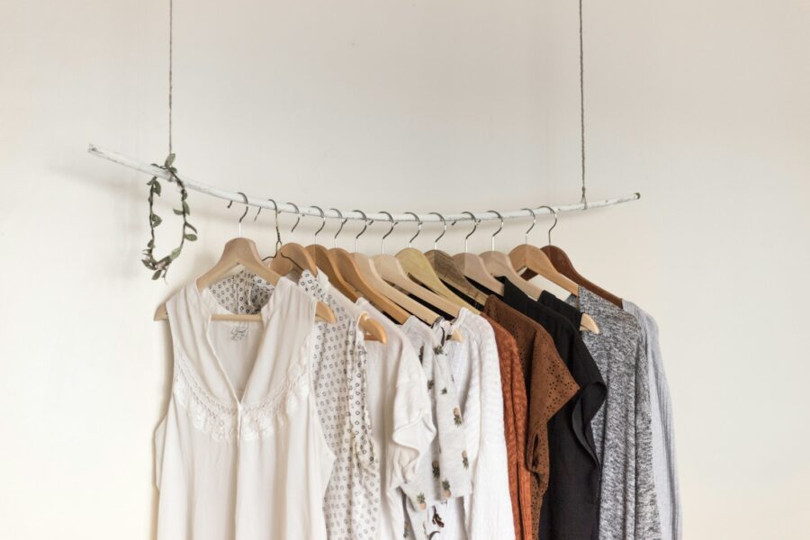 Organized wardrobe neutral