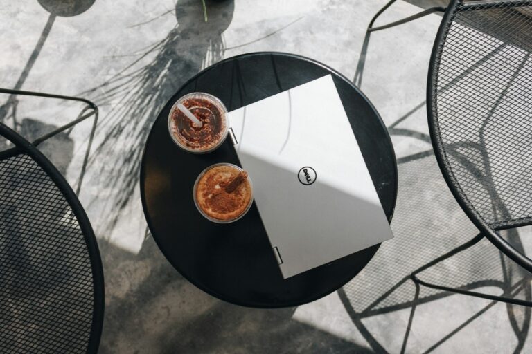 Notebook pen coffee