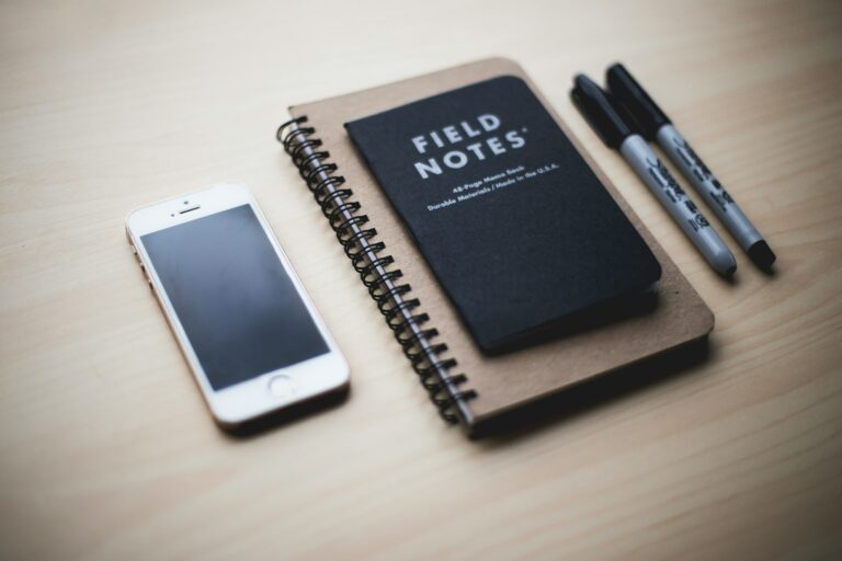 Person desk notebook