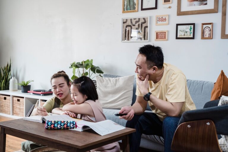 Family decluttering living